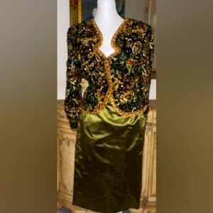 VINTAGE Oscar De La Renta Beaded Evening Bolero